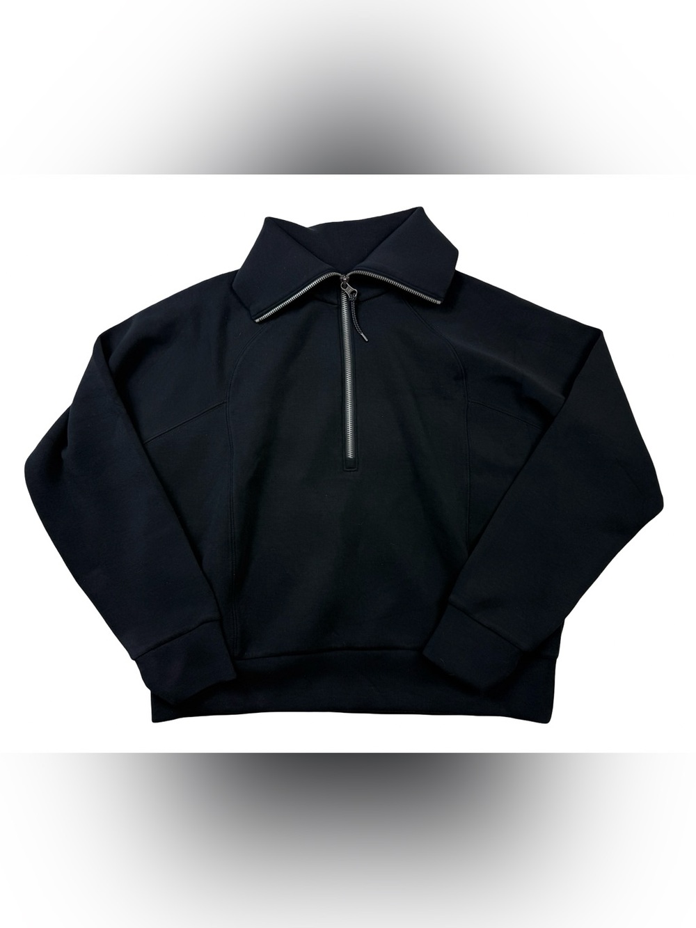 Spanx Air Essentials Black Half Zip Sweatshirt Size Small